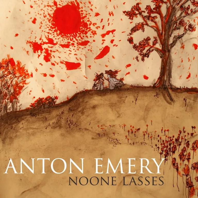 Noone Lasses cover art, a painting of two female figures on a hilltop next to a tree