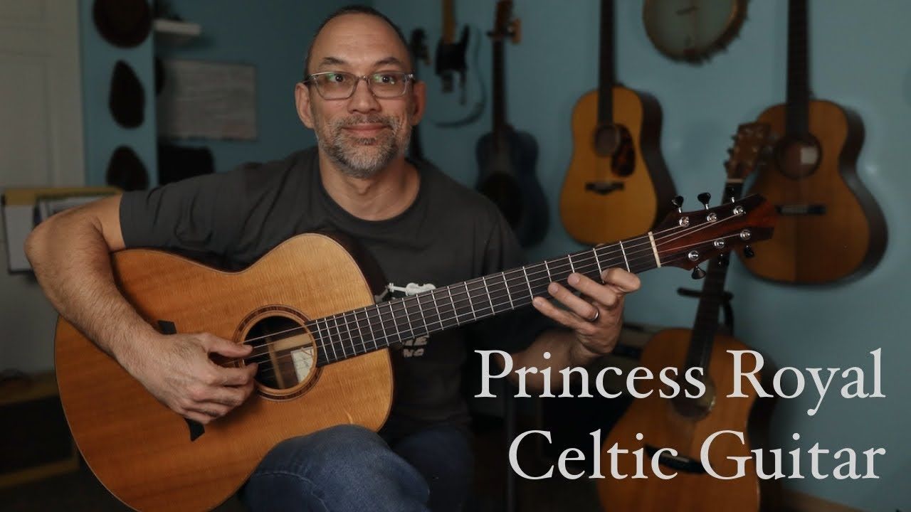 Anton in his music room with his guitar